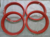 Radabdeckung / Radkappen / Radzierblenden Farbe: rot (1Satz=4Stck) Felgenring 14