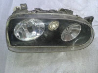 Hauptscheinwerfer rechts Klarglas / Schwarz und mit Stellmotor<br>VW GOLF III (1H1) 1,6