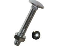 Schlo�schrauben mit Mutter M10,0x60mm DIN603 galv. verzinkt