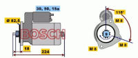 Anlasser / Starter 028911023<br>VW SANTANA (32B) 1.8